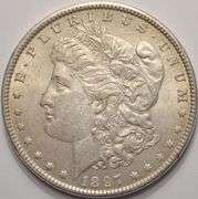1897 Morgan Silver Dollar Circulated With Luster