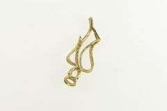 10K Yellow Gold Guardian Angel Diamond Protection Symbol Pendant