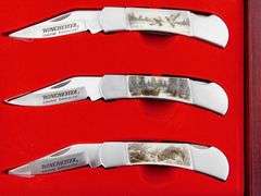 Winchester 2007 L. E. Wildlife Series Scrimshaw Knife Set