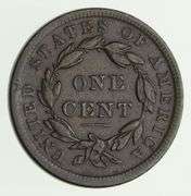1839/36 Young Head Large Cent - Circulated