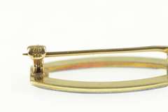 14K Yellow Gold Victorian Enamel Seed Pearl Accent Oval Pin/Brooch