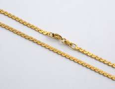 Strong Italian Made 14k Serpentine Necklace