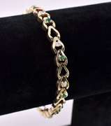 Dazzling Emerald and Diamond Bracelet In 14K Yellow Gold