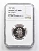 PF70 UCAM 1987-S Washington Quarter Prestige Set NGC RARE PEDIGREE