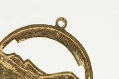 14K Yellow Gold Alaska Landscape Mountain Raw Nugget Charm/Pendant