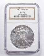 MS70 1997 American Silver Eagle NGC