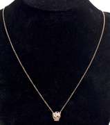 Tsavorite Garnet And Diamond Jaguar Head Pendant In 14K Rose Gold
