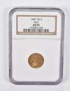 AU55 1909 $2.50 Indian Head Gold Quarter Eagle NGC GSA