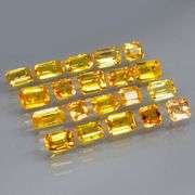 Glittering 7.94ct set of golden Songean Sapphires