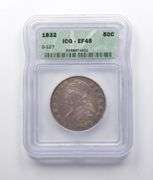 EF45 1832 Capped Bust Half Dollar O-107 ICG