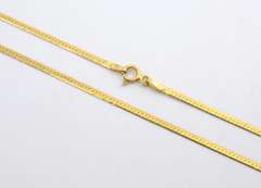 Long 14k Herringbone Necklace