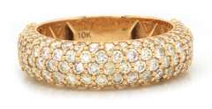 FABULOUS 2.35 CARAT DIAMOND BAND RING IN 10KT SOLID YELLOW GOLD!