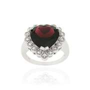 Sterling Silver Garnet Ring