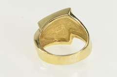 14K Yellow Gold Triangle Opal Inlay Geometric Statement Ring