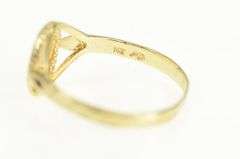 14K Yellow Gold H Cursive Monogram Letter Initial Vintage Ring