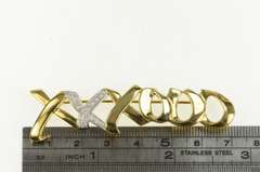 18K Yellow Gold Tiffany & Co. Paloma Picasso Diamond XO Pin/Brooch
