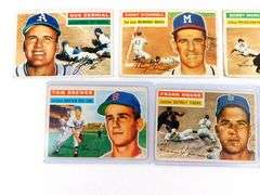 Lot of 7 Topps 1956 Baseball Cards