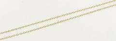 10K Yellow Gold 1.1mm Classic Cable Link Fancy Chain Necklace