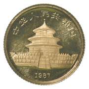 1987 Y China 5 Yuan Gold Panda