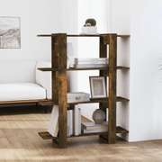 Book Cabinet/Room Divider Smoked Oak 39.4x11.8x48.6in