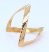 Wonderful Yellow Gold Chevron Ring