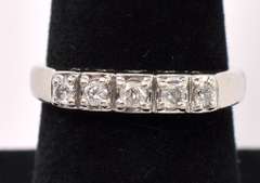 Sparkling Diamond Ring In 14K White Gold