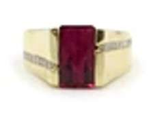 Attractive Rubellite Tourmaline and Diamond Ring