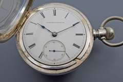 Rare 1871 National Watch Co. Coin Silver Pocket Watch