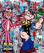 Extermely Collectable Original Painting By Jozza Jozza Pink Panther
