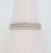 Set of Three Designer Diamond Bands in 18k