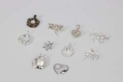 .925 Sterling Silver Charm Set Lot of 10 Charms/Pendants