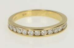 14K Yellow Gold 0.50 Ctw Classic Diamond Wedding Band Ring