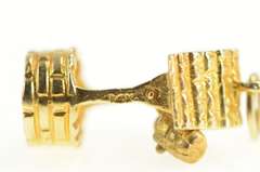 14K Yellow Gold 3D Articulated Wishing Well Bucket Lucky Charm/Pendant