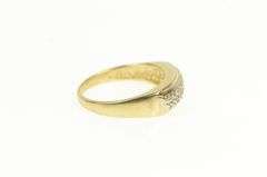 14K Yellow Gold 0.25 Ctw Diamond Squared Wedding Band Ring