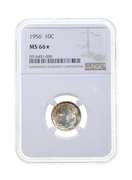 MS66* 1956 Roosevelt Dime - Graded NGC Rainbow Toned