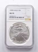 MS70 1998 American Silver Eagle NGC