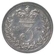 1826 Great Britain 3 Pence Maundy
