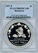 1997-P Proof Botanical Gardens Commemorative Silver Dollar in PCGS PR69DCAM