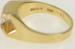 14K Yellow Gold 0.45 Ct VS Diamond Pressure Set Men's Ring