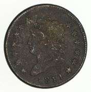 1811 Classic Head Large Cent - Circulated