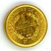 1851 Type One $1 Gold Piece