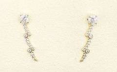 14kt Solid Yellow Gold & Diamond Earrings