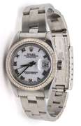 Rolex Datejust 26mm White Roman Dial Watch