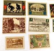 Large Lot of 24 Foreign Paper Money Notes, 1920's