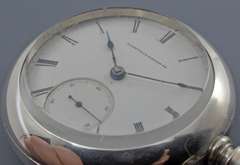 Rare 1871 National Watch Co. Coin Silver Pocket Watch