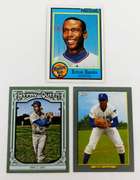 3 Ernie Banks Throw-Back Baseball Cards