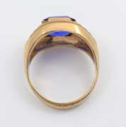Man's Synthetic Sapphire Ring