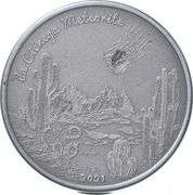 2021 Cook Islands 5 Dollars La Cienega Meteorite Impact 1oz Silver BOX