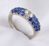 Gorgeous 18k WG Sapphire & Diamond Ring