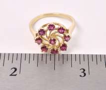 Beautiful Ruby Ring In 14K Yellow Gold